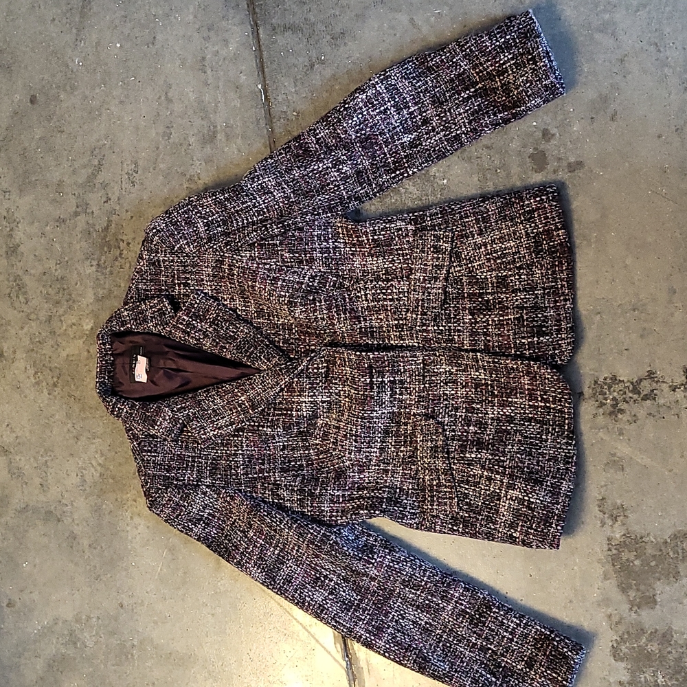 Purple tweed blazer